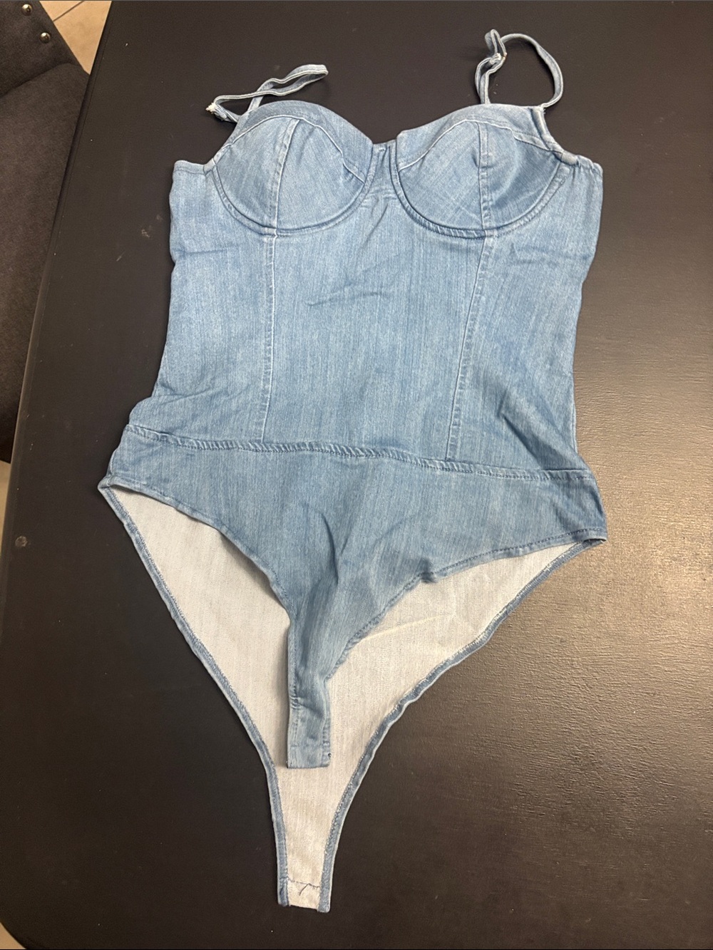 Light blue demin bodysuit